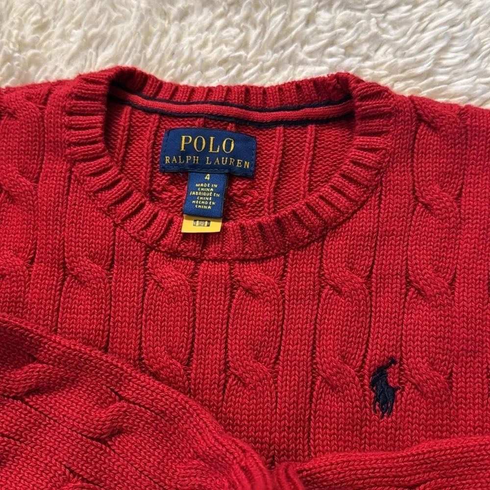 NWOT Polo Ralph Lauren Cable-Knit Cotton Sweater for kid size 4